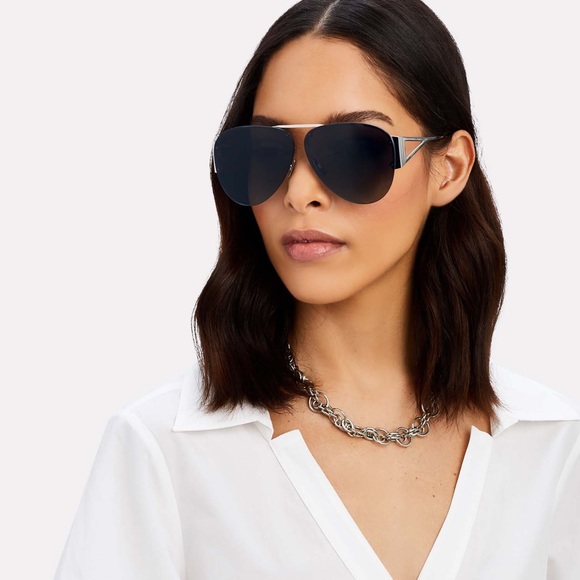 🆕 Bottega Veneta pilot-frame sunglasses Silver